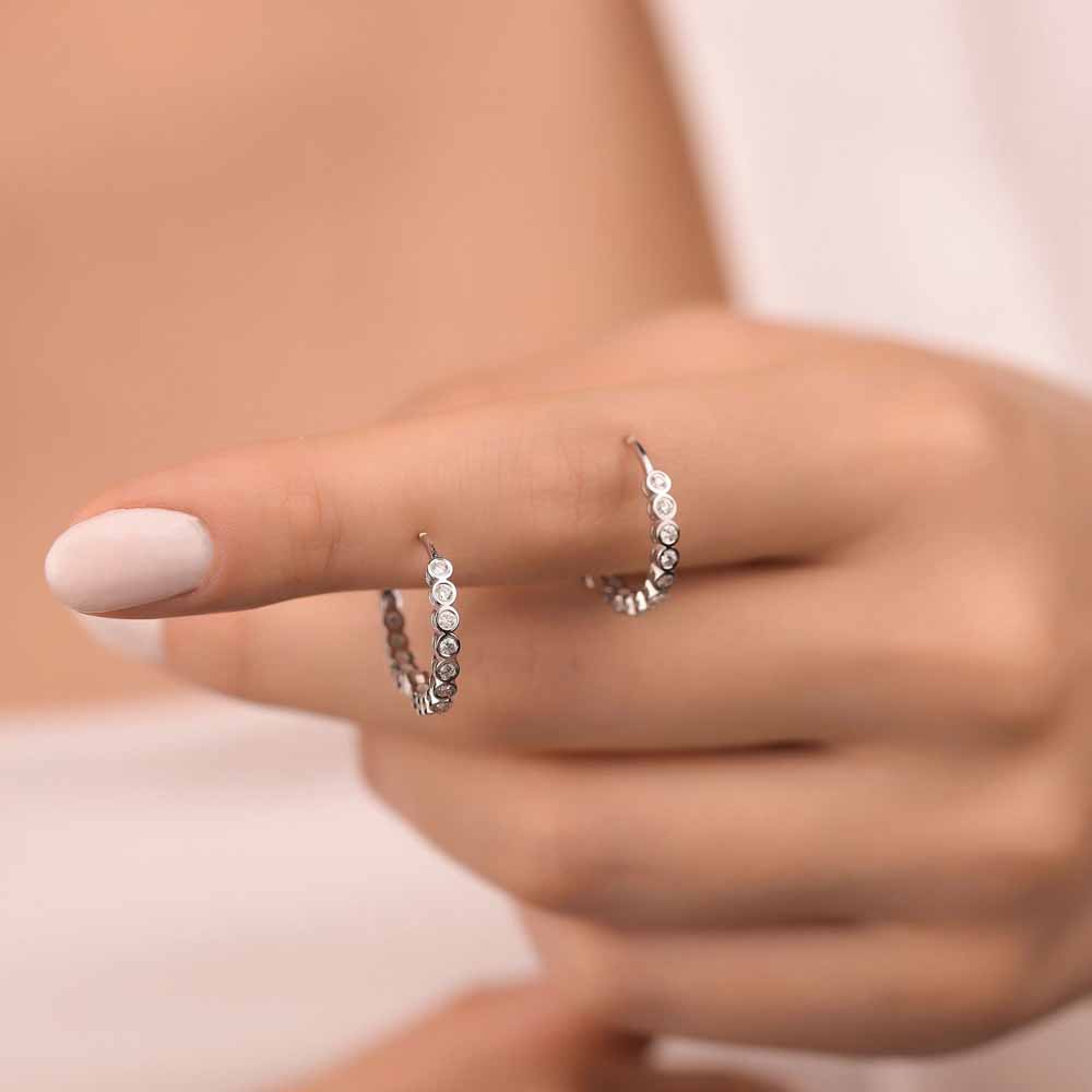 0,44 Karat Pırlanta Halka Küpe - LP08228