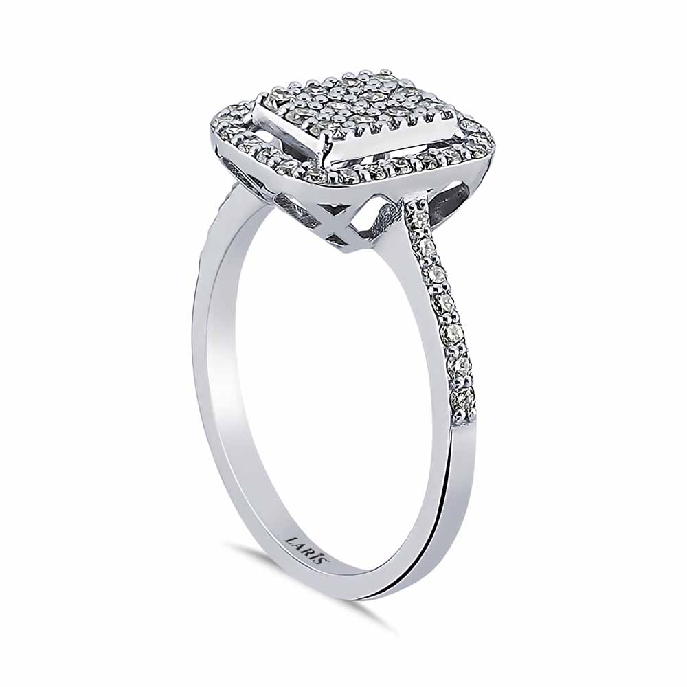 0,45 Karat Pırlanta Baget Görünümlü Coronet Yüzük - LP10568