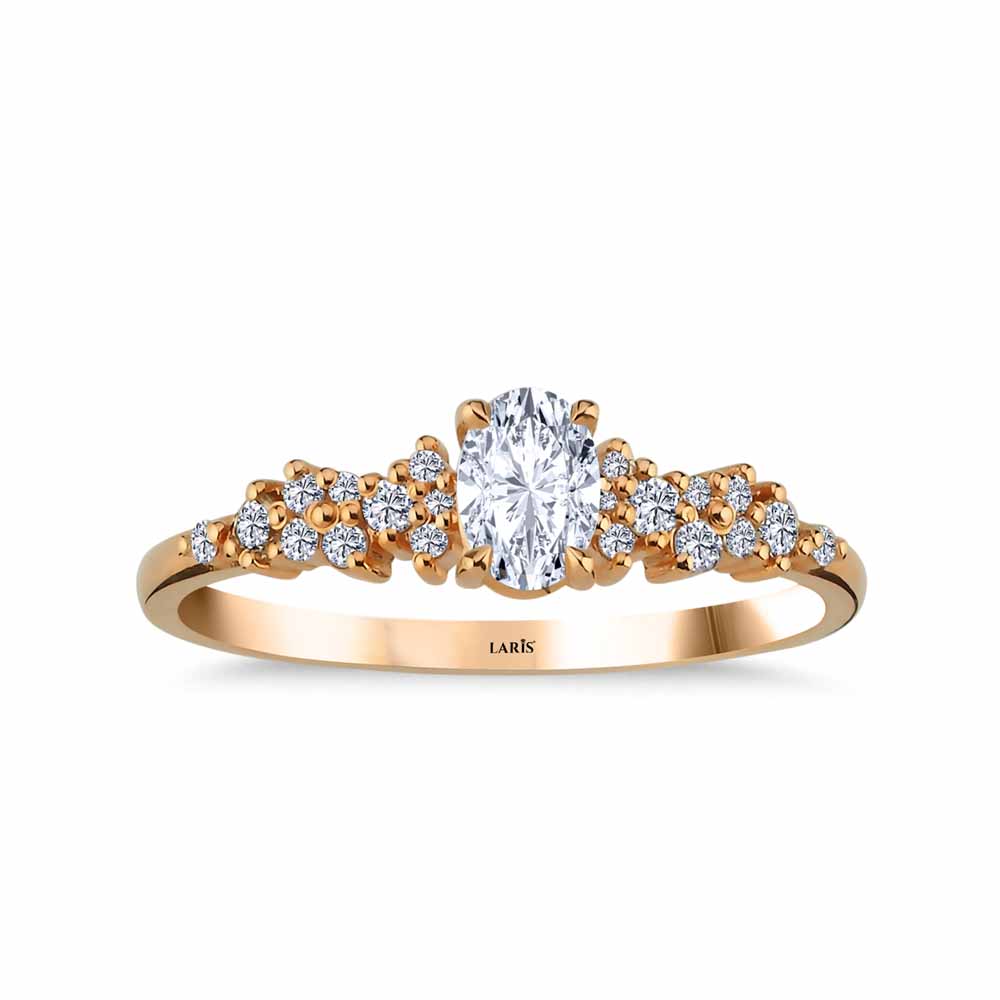 0,45 Karat Pırlanta Oval Vintage Yüzük - LP10277