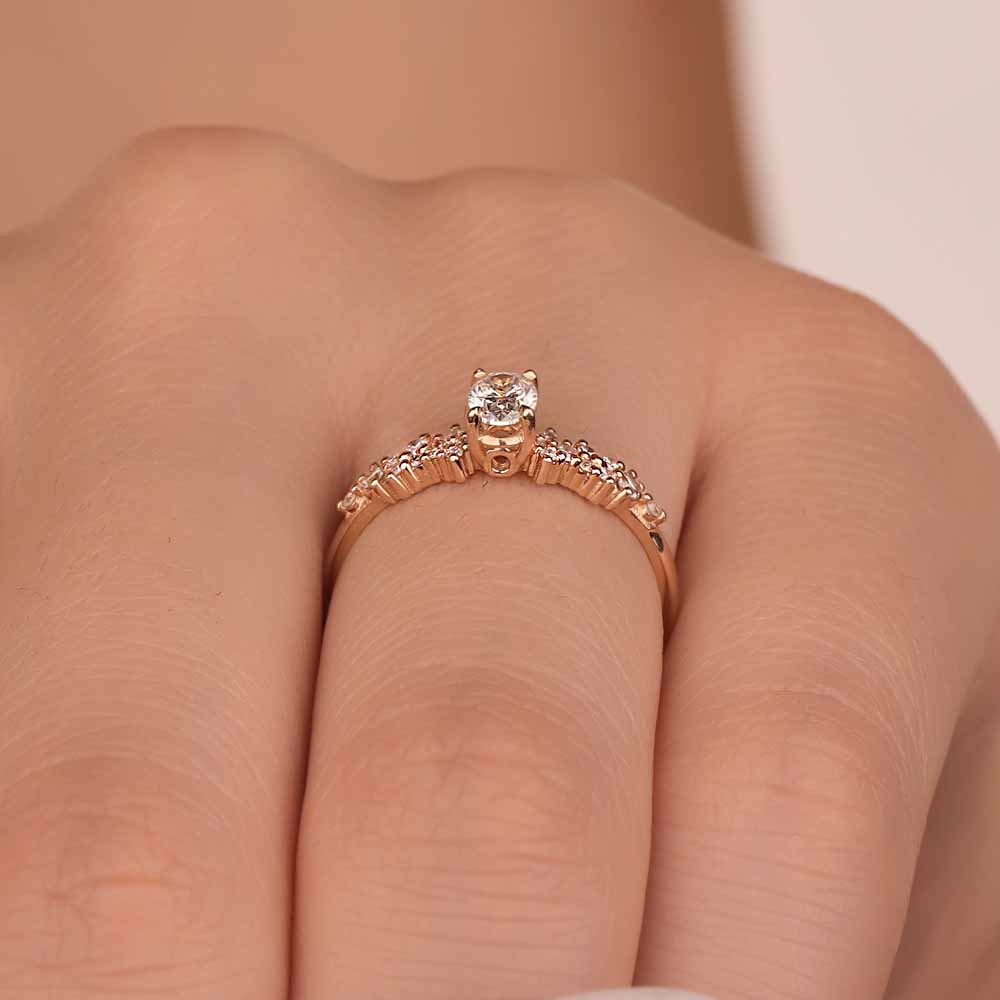 0,45 Karat Pırlanta Oval Vintage Yüzük - LP10277