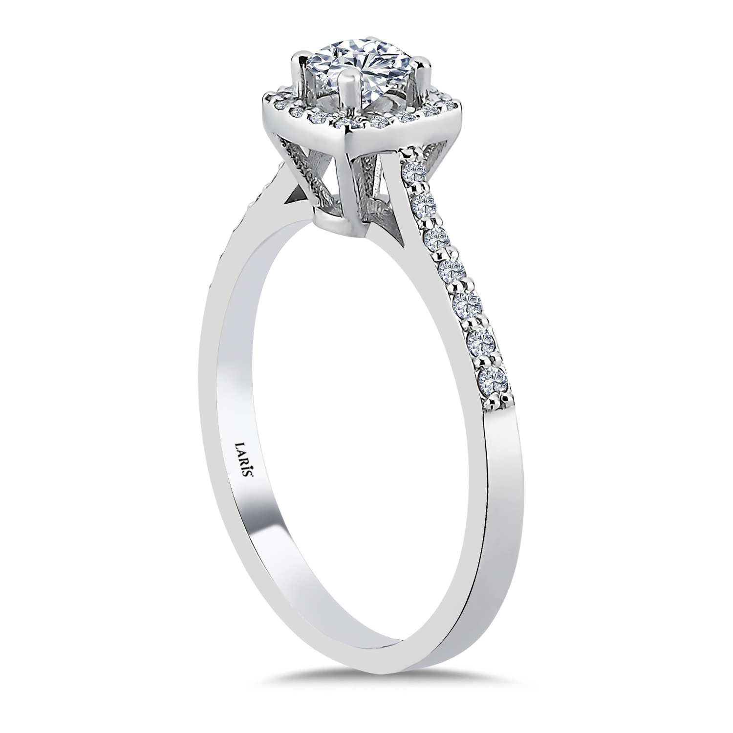0.45 Karat Pırlanta Özel Tasarım Halo Tektaş Yüzük - LP04033