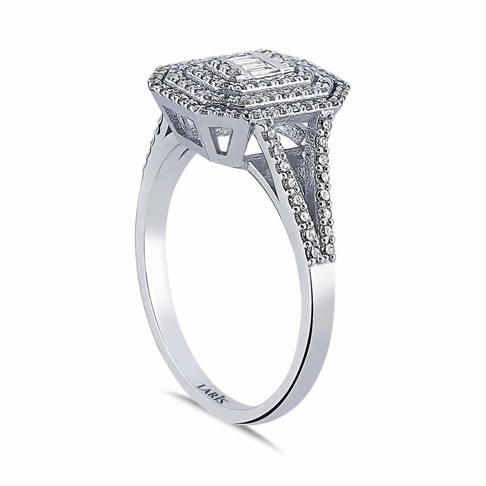 0,46 Karat Pırlanta Çift Kollu Baget Yüzük - LP11599