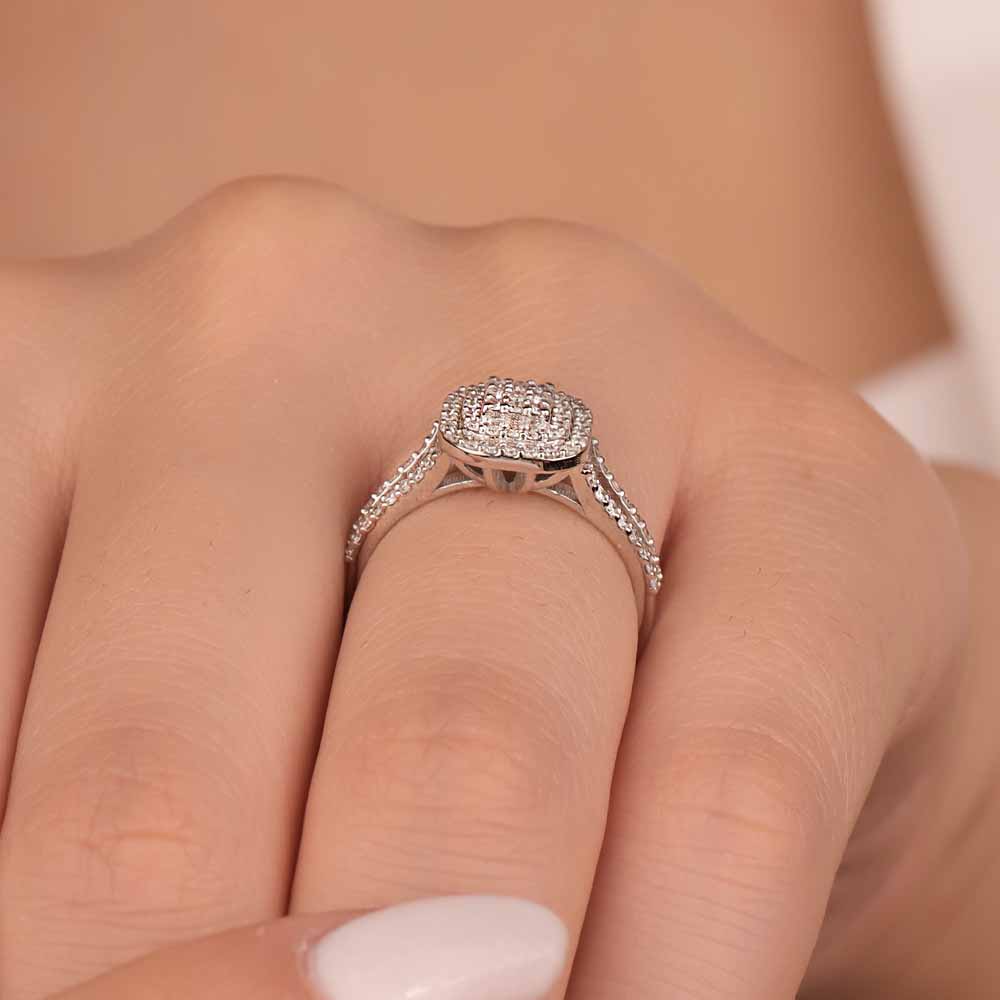 0,50 Karat Pırlanta Çift Kollu Coronet Yüzük - LP05353