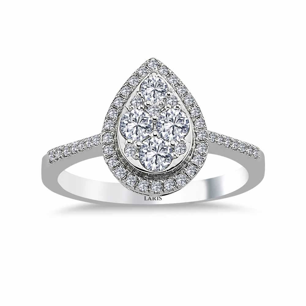 0,50 Karat Pırlanta Damla Coronet Yüzük - LP12038