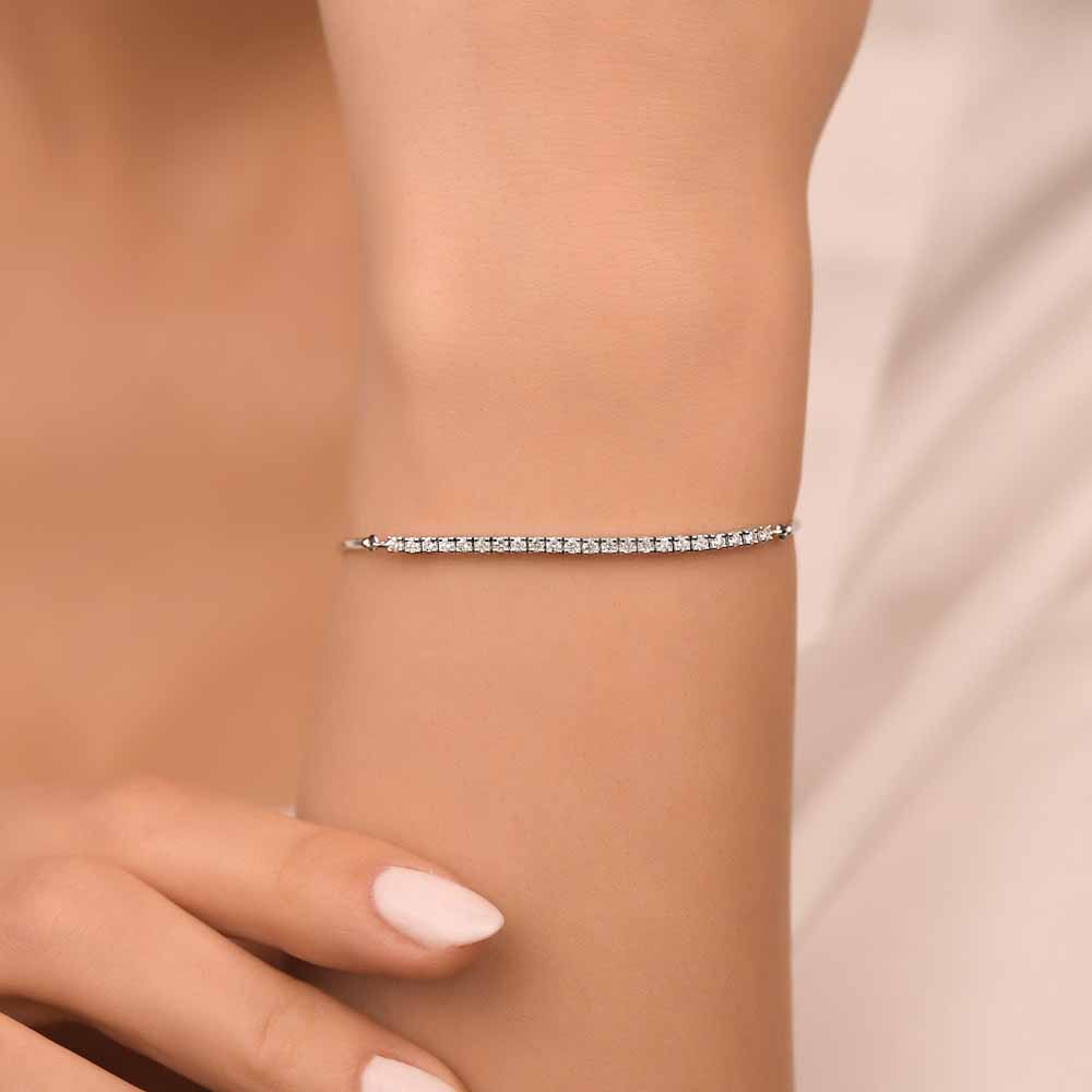 0,50 Karat Pırlanta Su Yolu Kelepçe Bileklik - LP04665