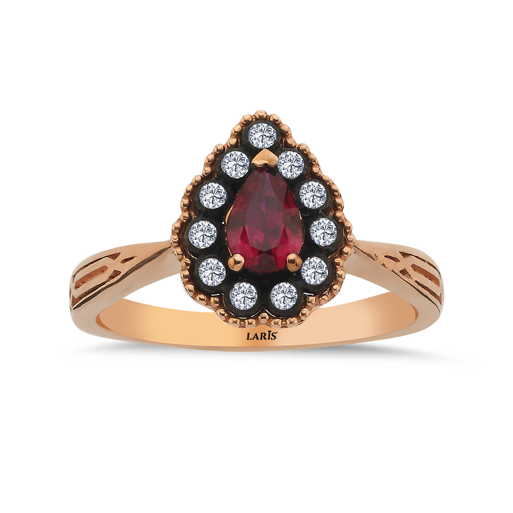 0,53 Karat Elmas Yakut Yüzük - LP09842