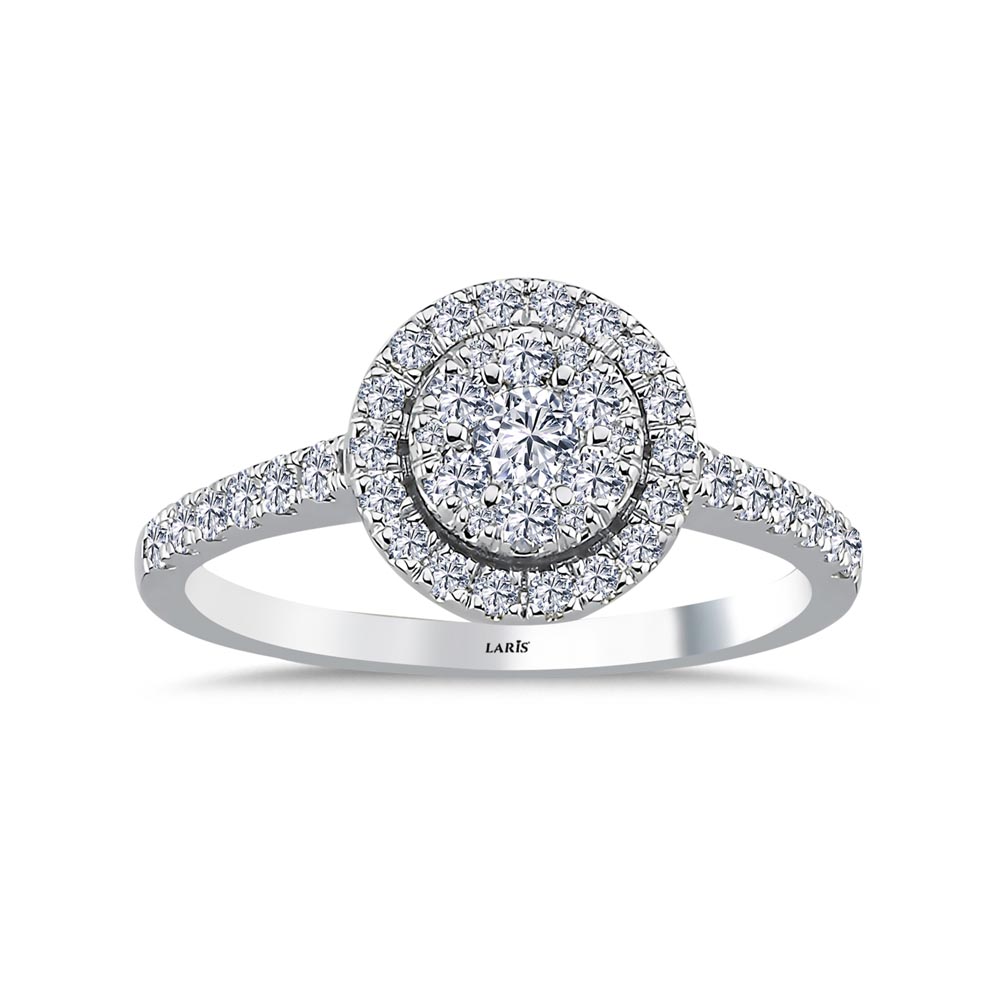 0,55 Karat Pırlanta Coronet Halo Yüzük - LP07139