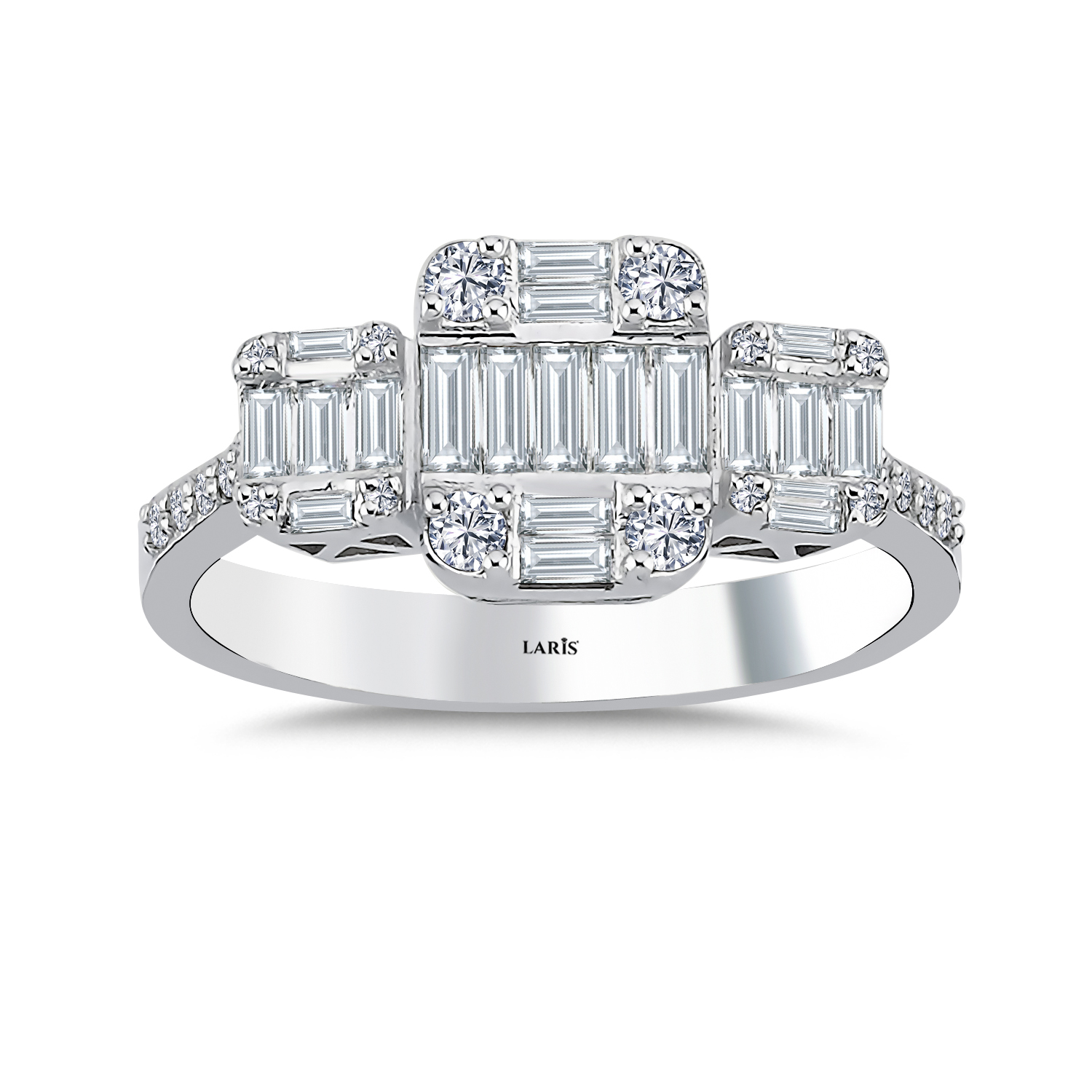 0.55 Karat Pırlanta Özel Tasarım Baget Yüzük - LP02925