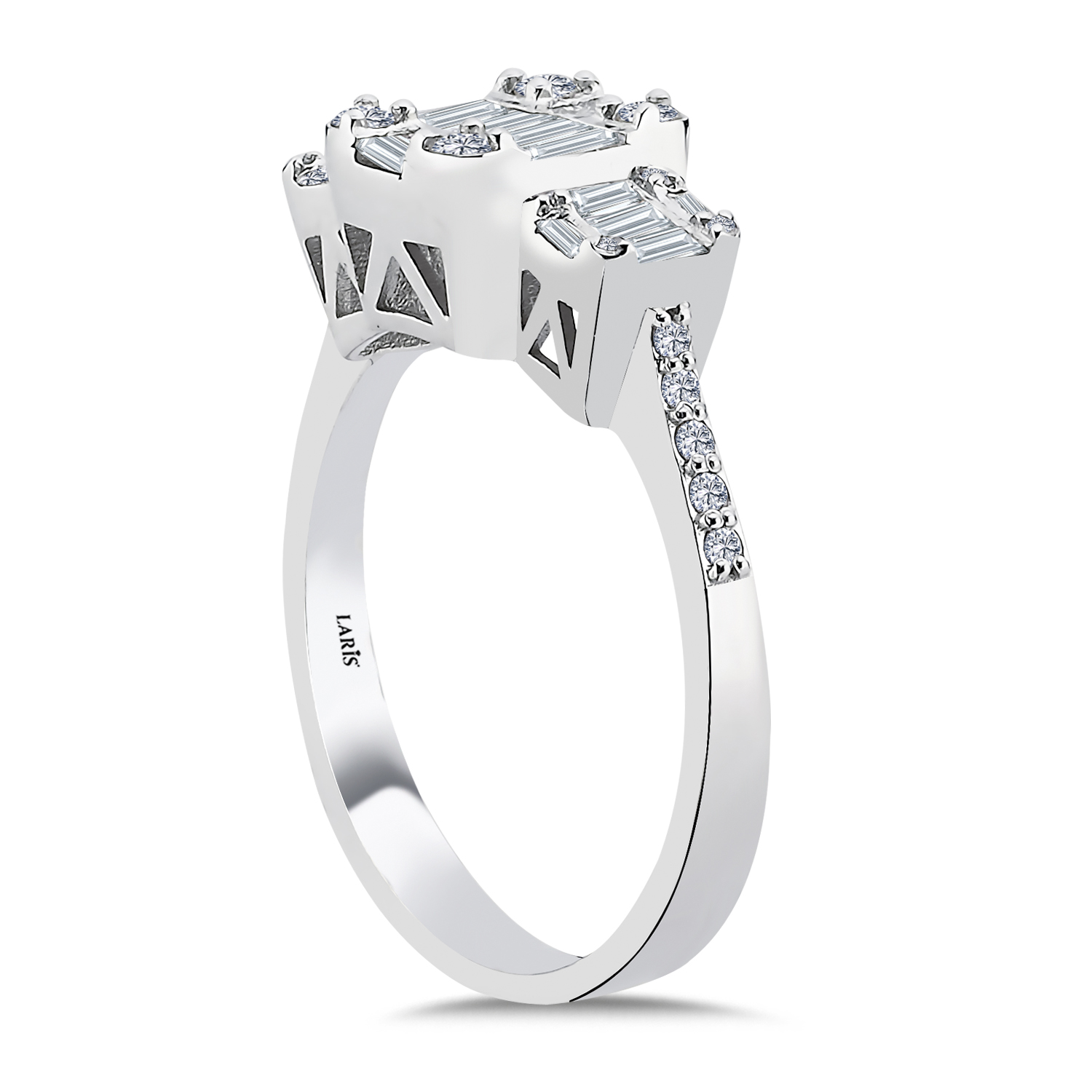 0.55 Karat Pırlanta Özel Tasarım Baget Yüzük - LP02925