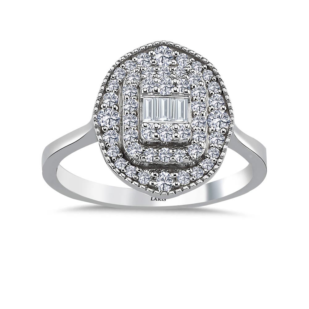 0,56 Karat Pırlanta Baget Yüzük - LP05859