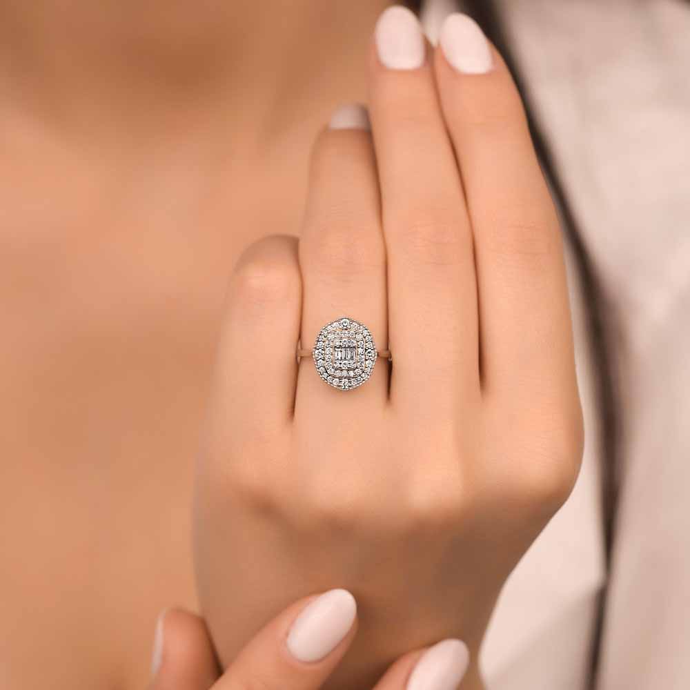 0,56 Karat Pırlanta Baget Yüzük - LP05859