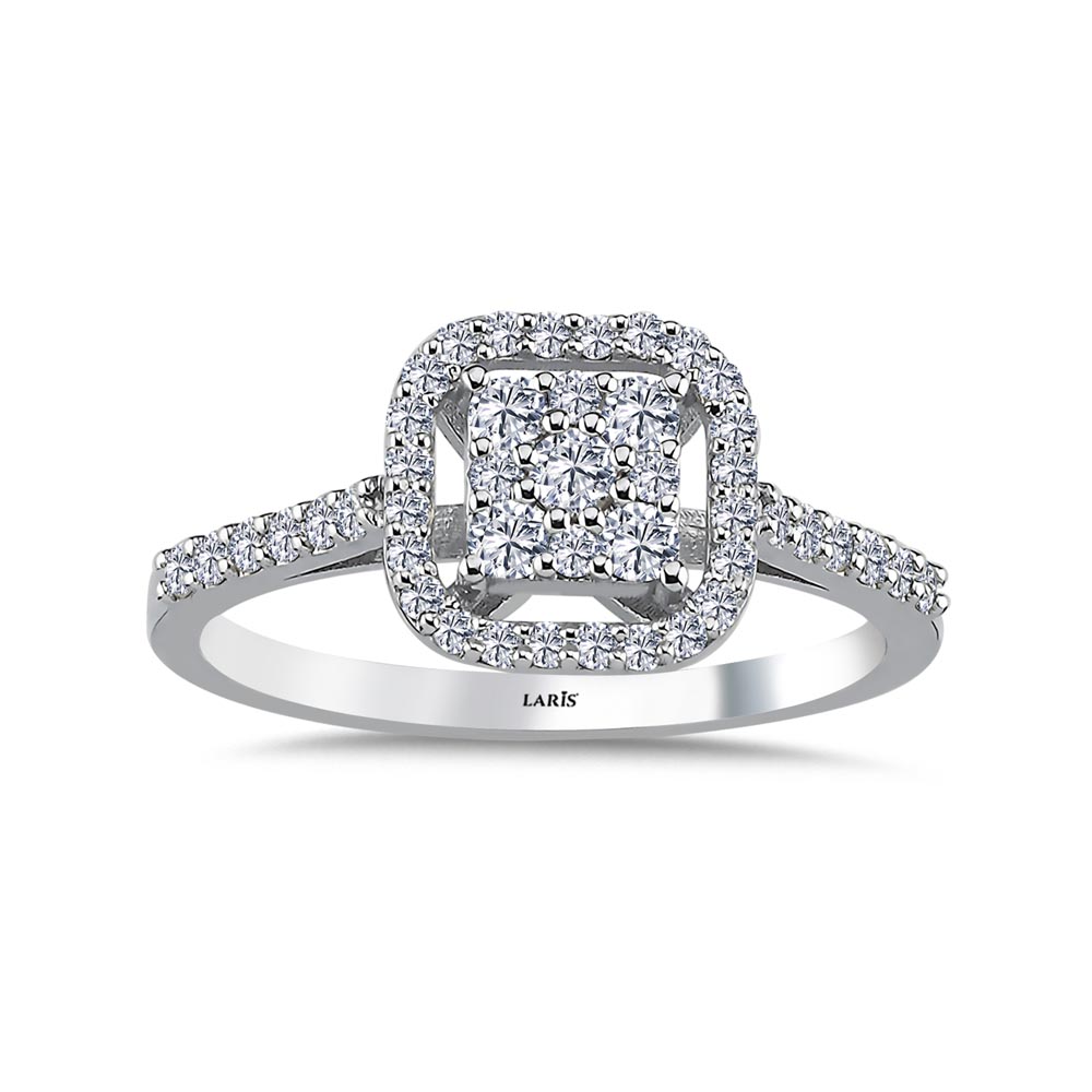 0,56 Karat Pırlanta Kare Coronet Yüzük - LP10530