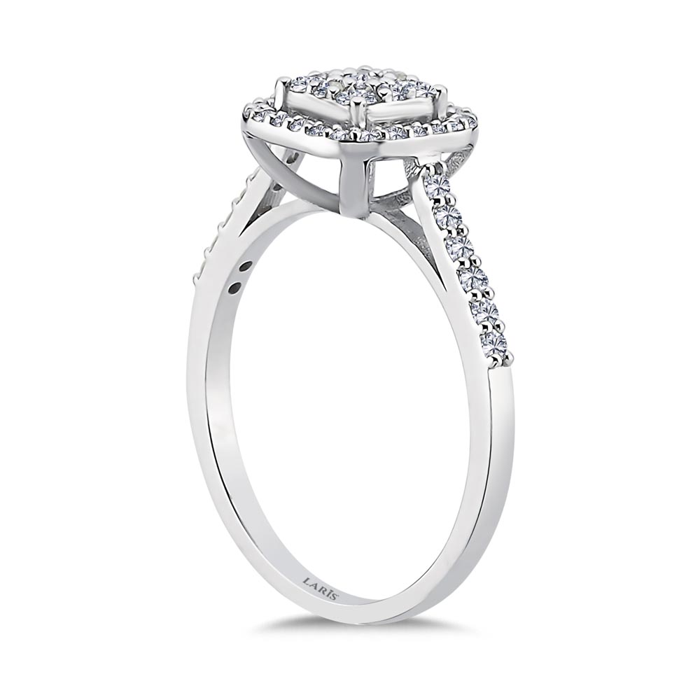 0,56 Karat Pırlanta Kare Coronet Yüzük - LP10530