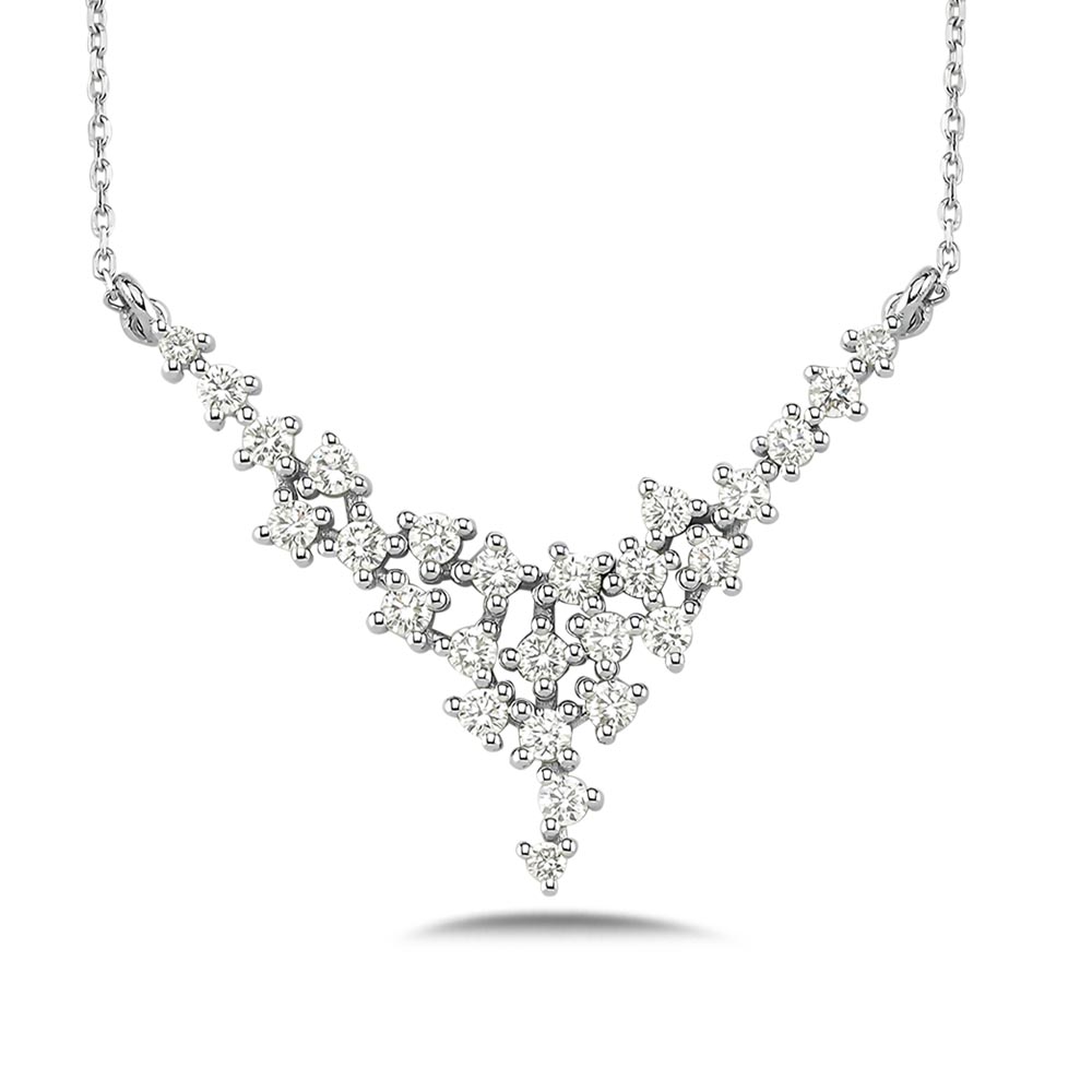 0.56 Karat Pırlanta Özel Tasarım Salkım Kolye - LP08040