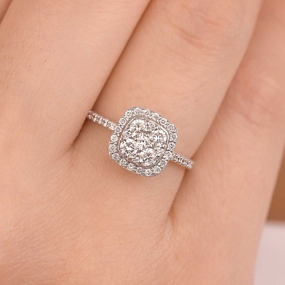 0,57 Karat Pırlanta Daisy Coronet Yüzük - LP09091