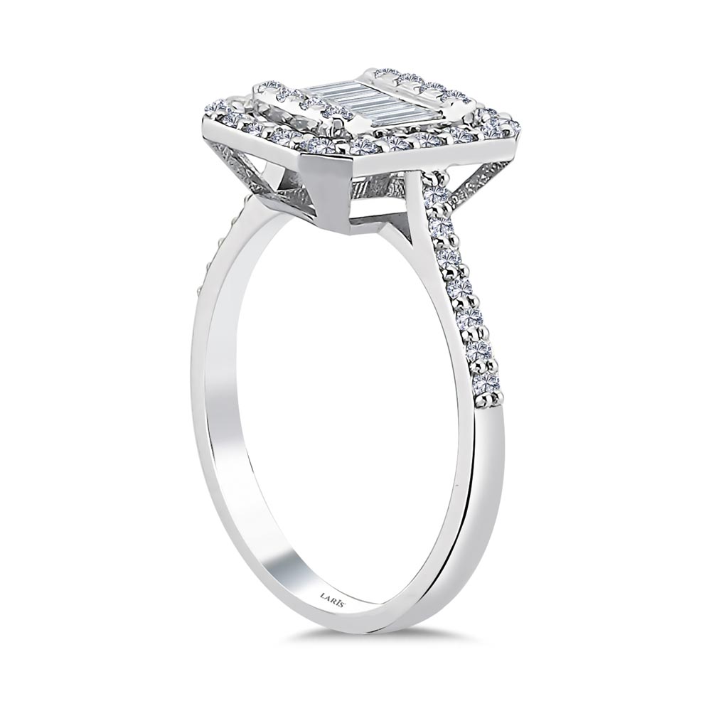 0,59 Karat Pırlanta Baget Yüzük - LP11636