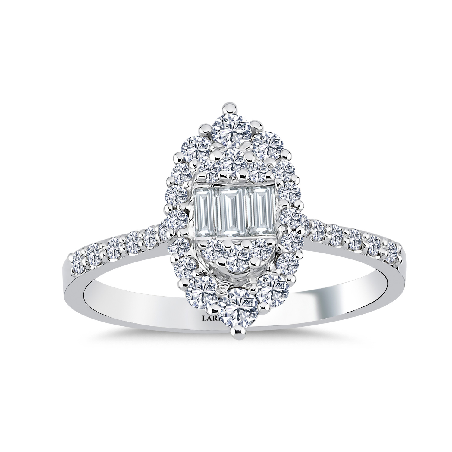 0.59 Karat Pırlanta Özel Tasarım Baget Yüzük - LP07213