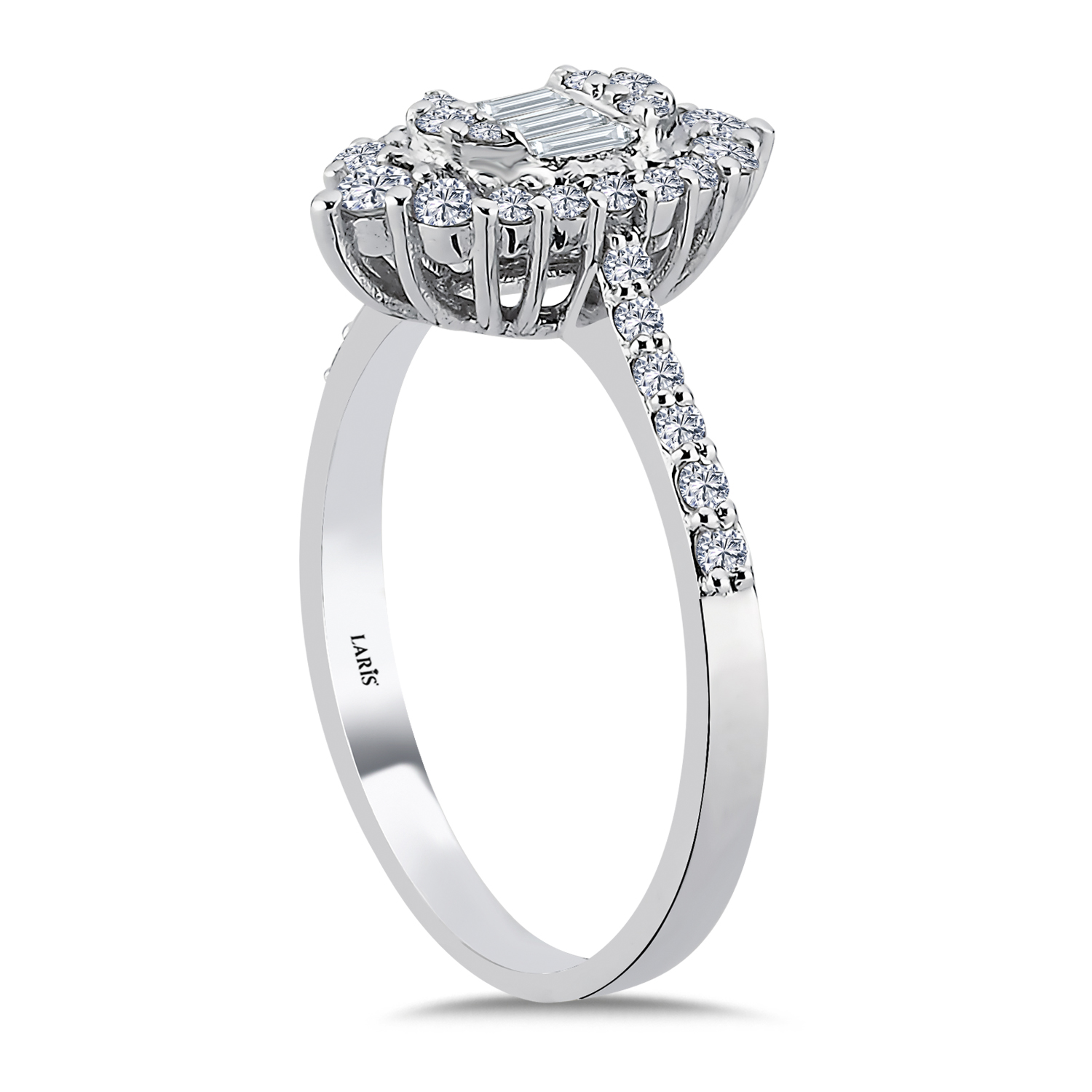 0.59 Karat Pırlanta Özel Tasarım Baget Yüzük - LP07213