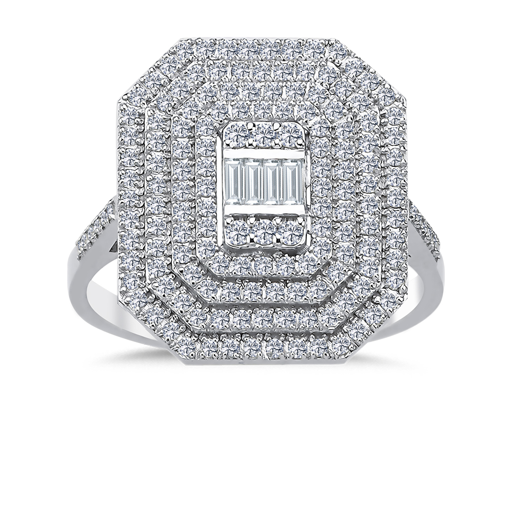 0,62 Karat Pırlanta Mega Baget Lumis Yüzük - LP11481