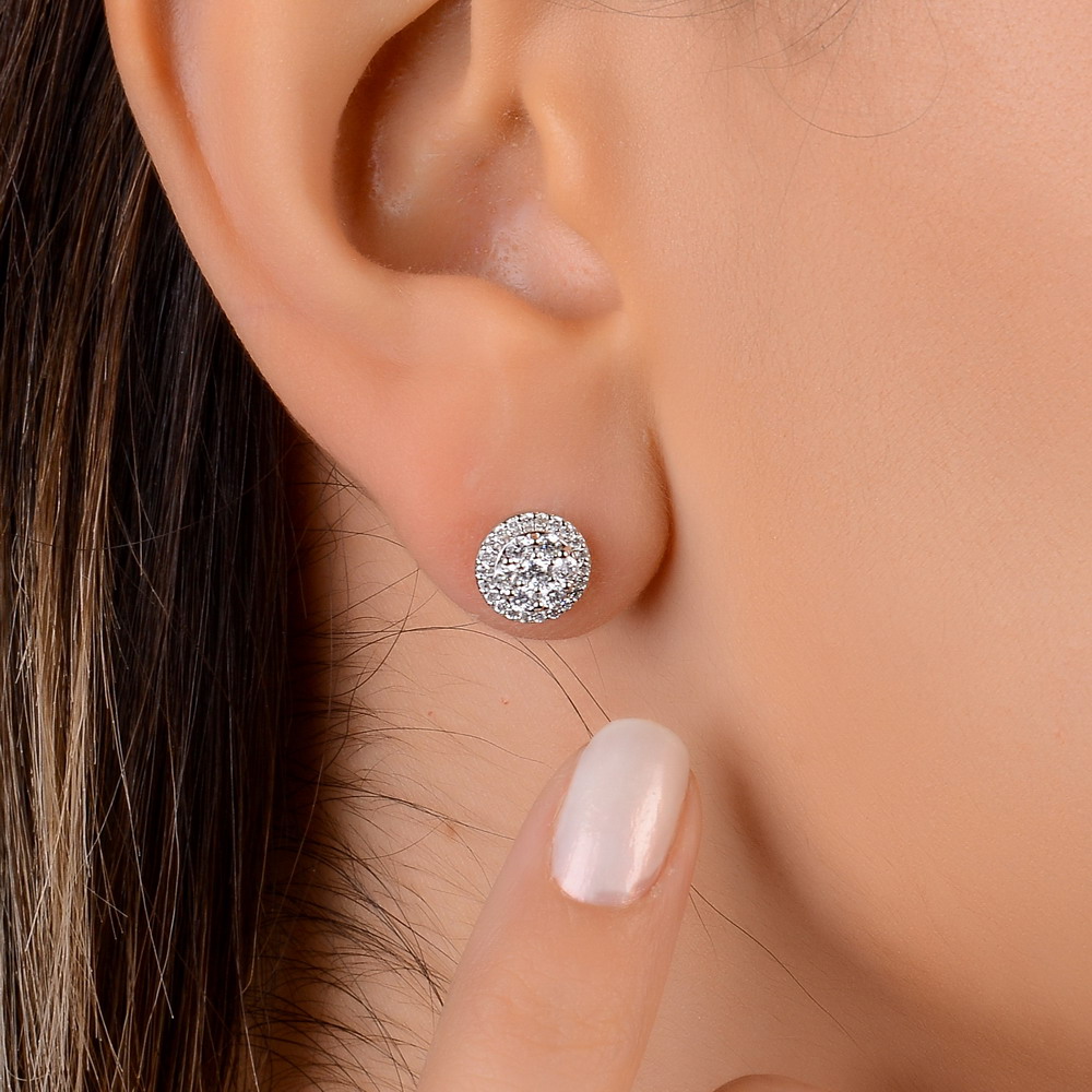 0,65 Karat Pırlanta Coronet Küpe - LP08062