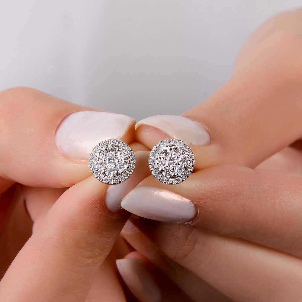 0,65 Karat Pırlanta Coronet Küpe - LP08062