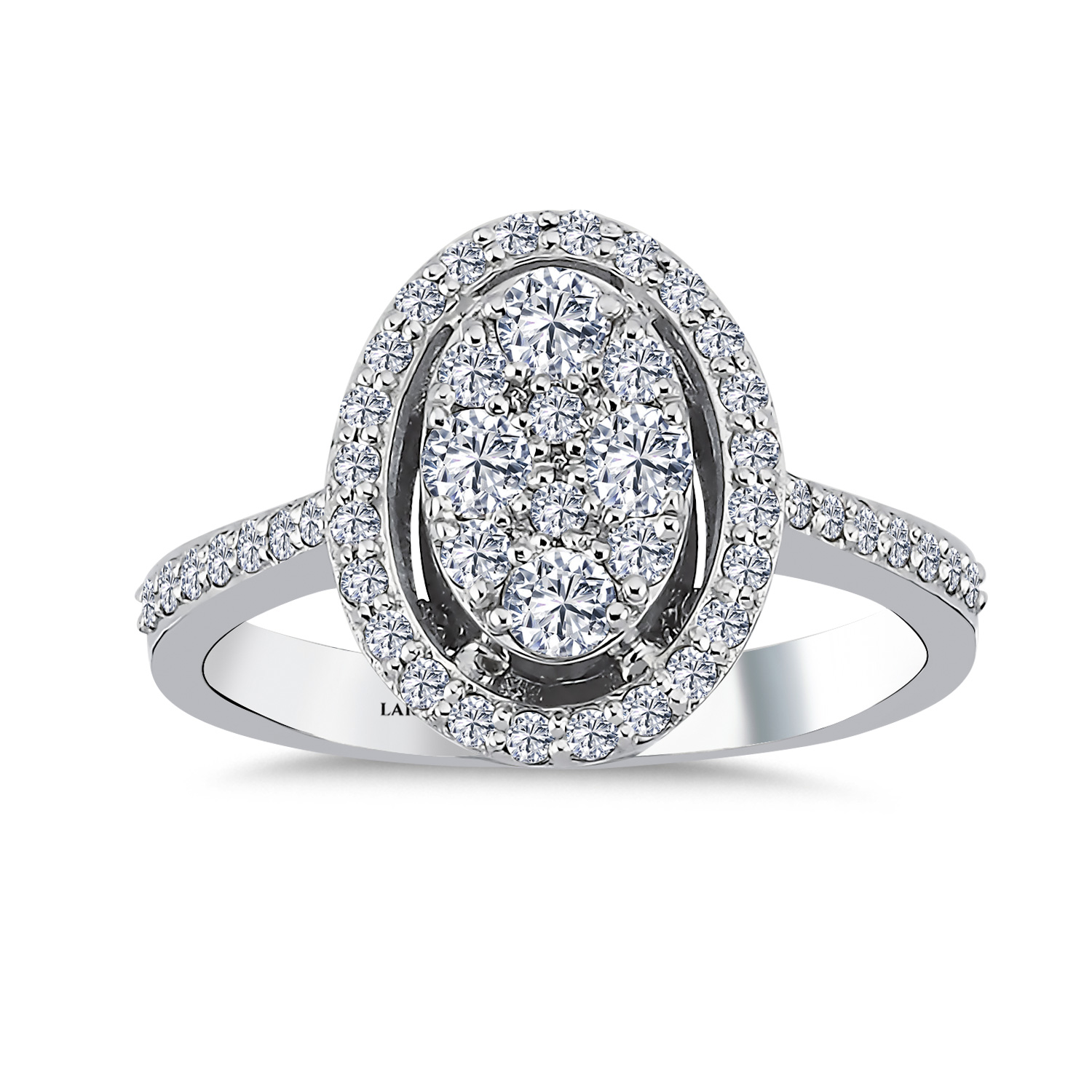 0.66 Karat Pırlanta Oval Coronet  Yüzük - LP01630