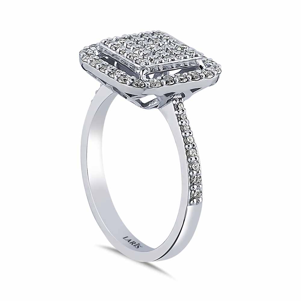 0,69 Karat Pırlanta Baget Görünümlü Coronet Yüzük - LP05245