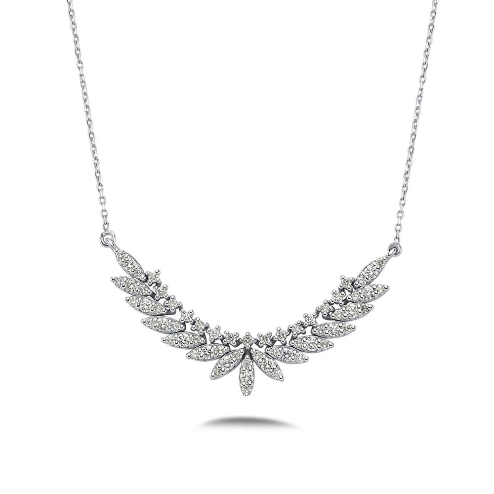 0,72 Karat Pırlanta Melek Kanatı Tasarım Kolye - LP11133