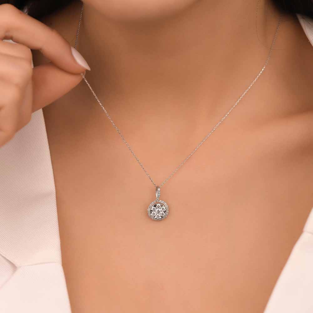 0.81 Karat Pırlanta Coronet Kolye - LP10026