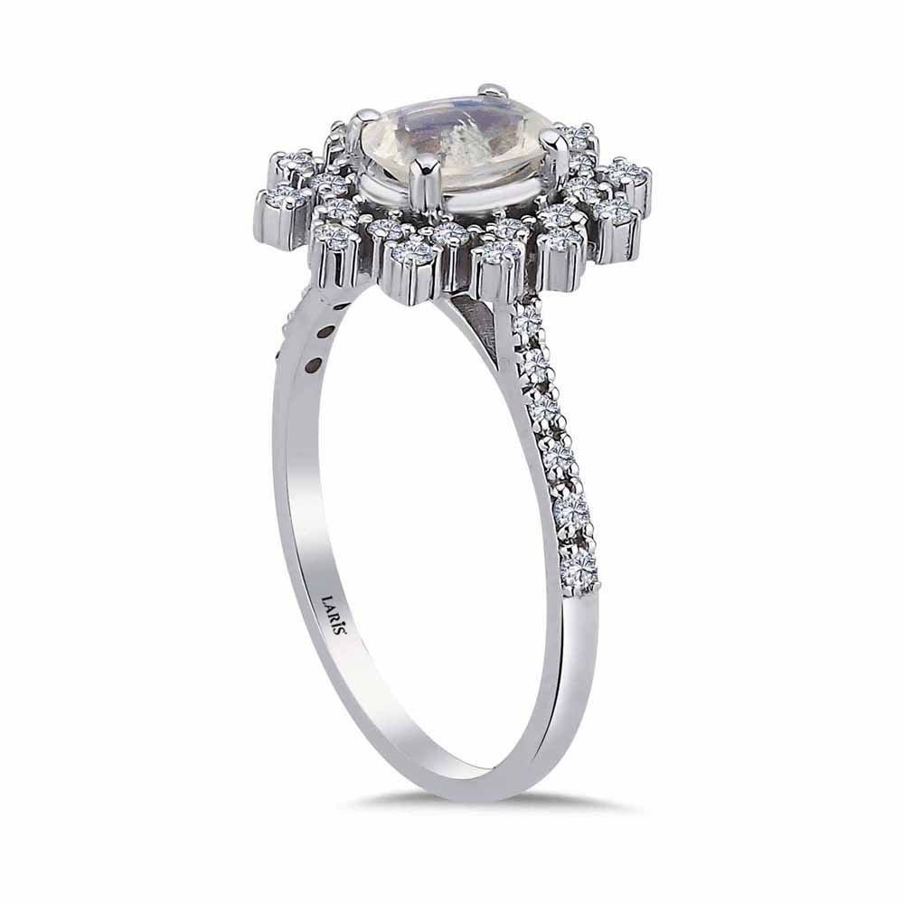 0,81 Karat Pırlanta Opal Kar Tanesi Yüzük - LP05991