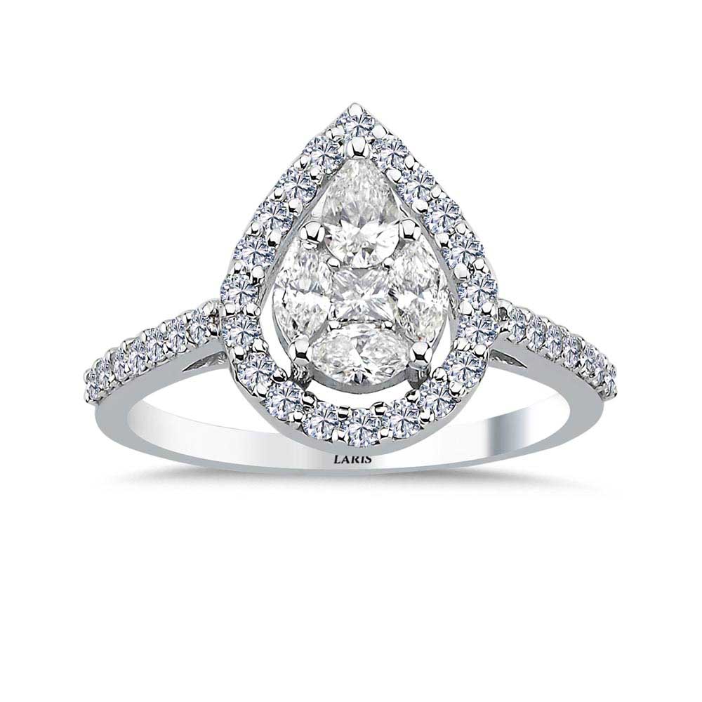 0,84 Karat Damla Pırlanta Taşlı Özel Tasarım Elara Yüzük - LP06529