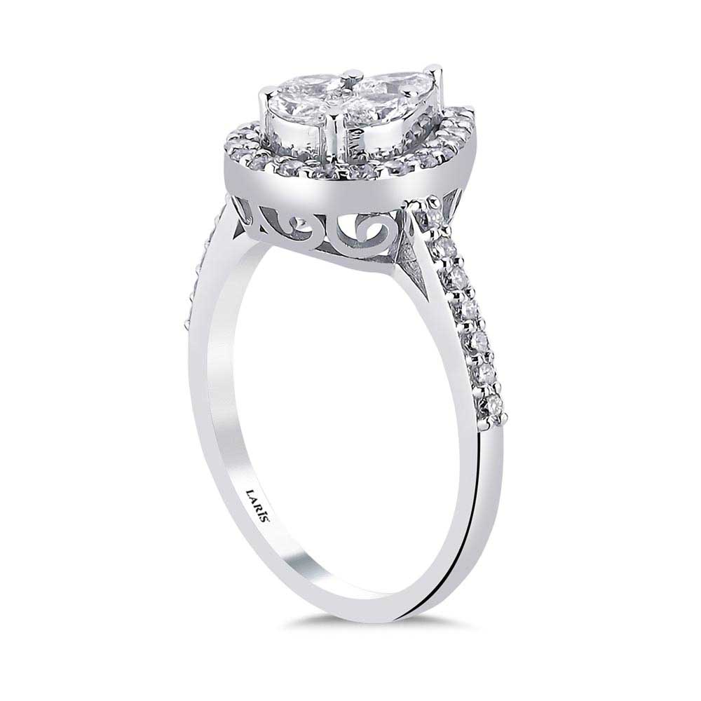 0,84 Karat Damla Pırlanta Taşlı Özel Tasarım Elara Yüzük - LP06529