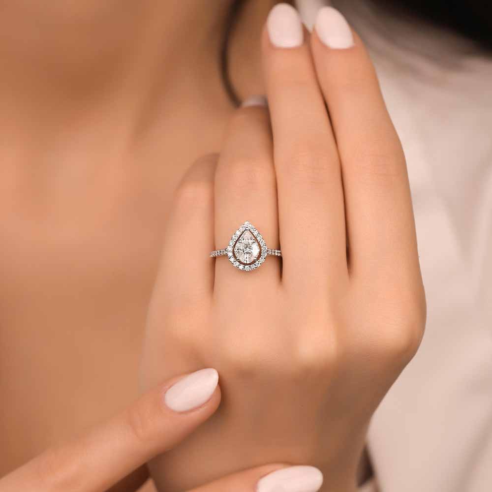 0,84 Karat Damla Pırlanta Taşlı Özel Tasarım Elara Yüzük - LP06529