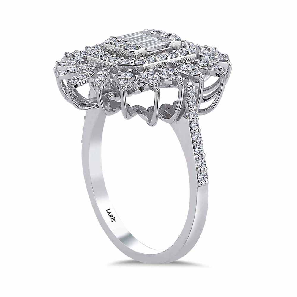 0,84 Karat Pırlanta Özel Tasarım Baget Yüzük - LP05160