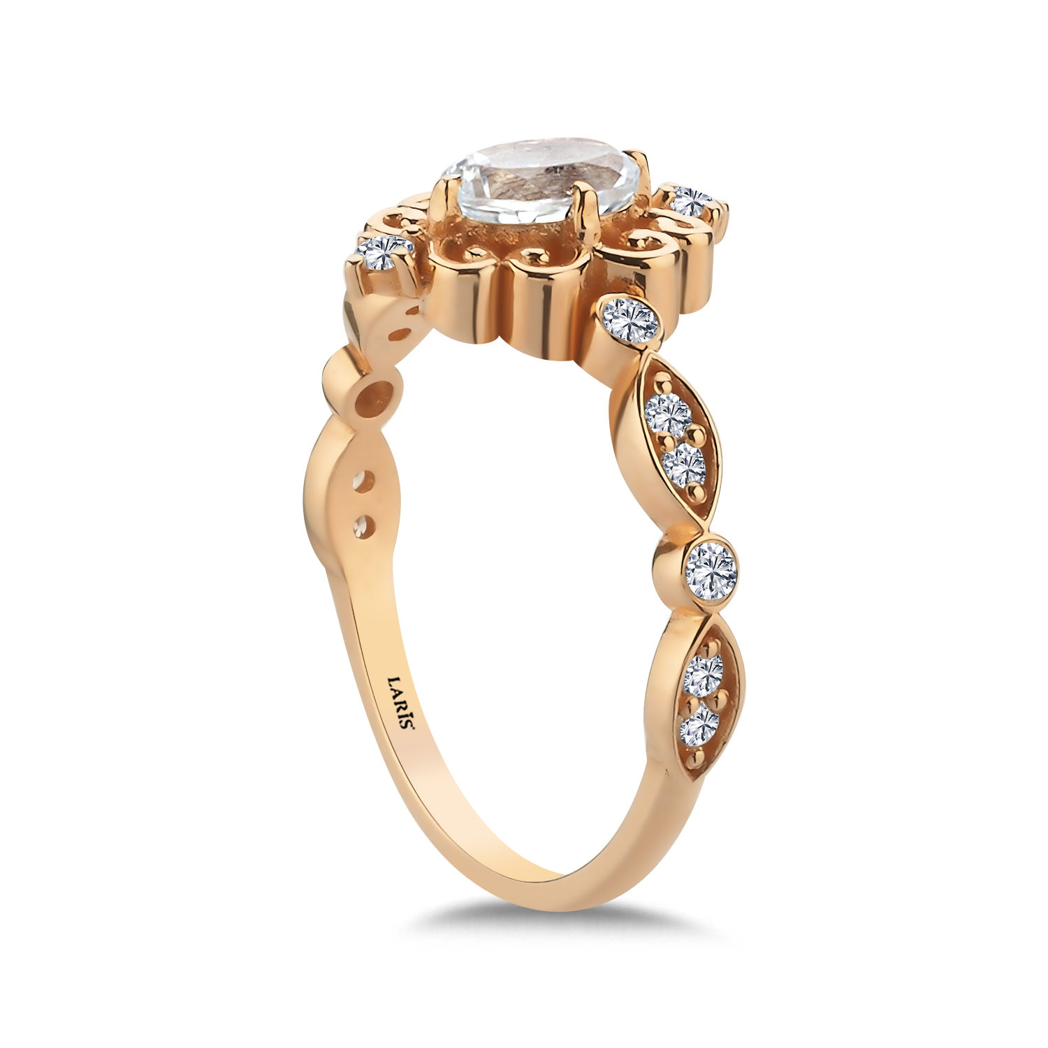 0,85 Karat Oval Pırlanta Charmée Vintage Tasarım Yüzük - LP07925