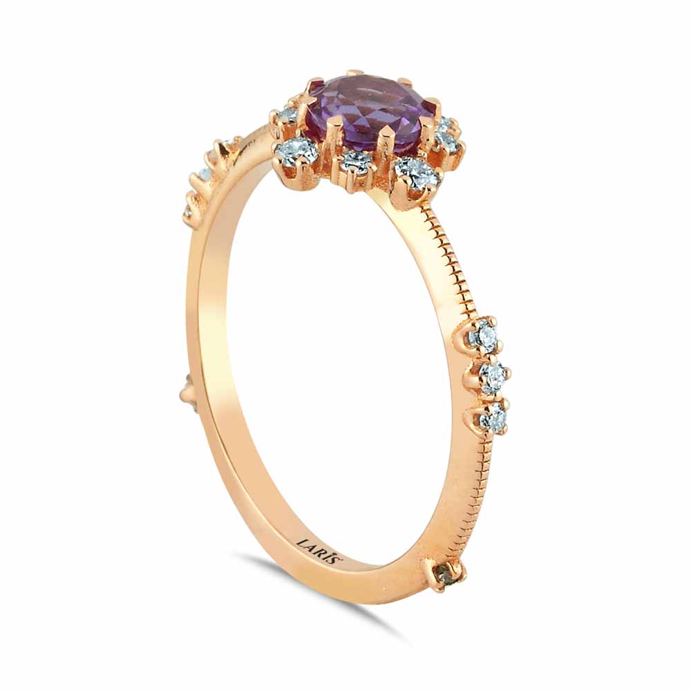 0,86 Karat Pırlanta Vintage Alexandrite Yüzük - LP05340