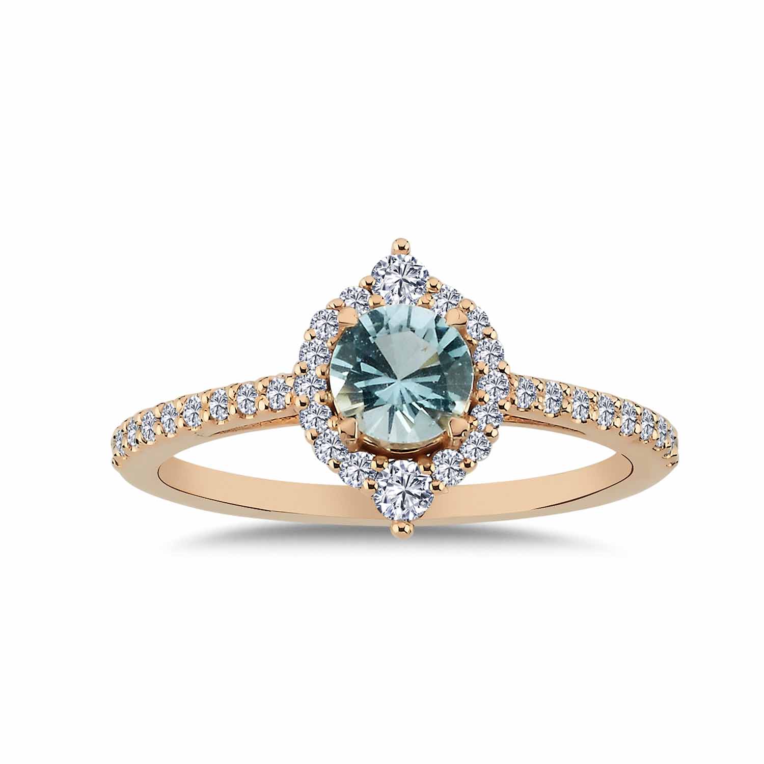0,92 Karat Pırlanta Vintage Sky Blue Topaz Yüzük - LP04711
