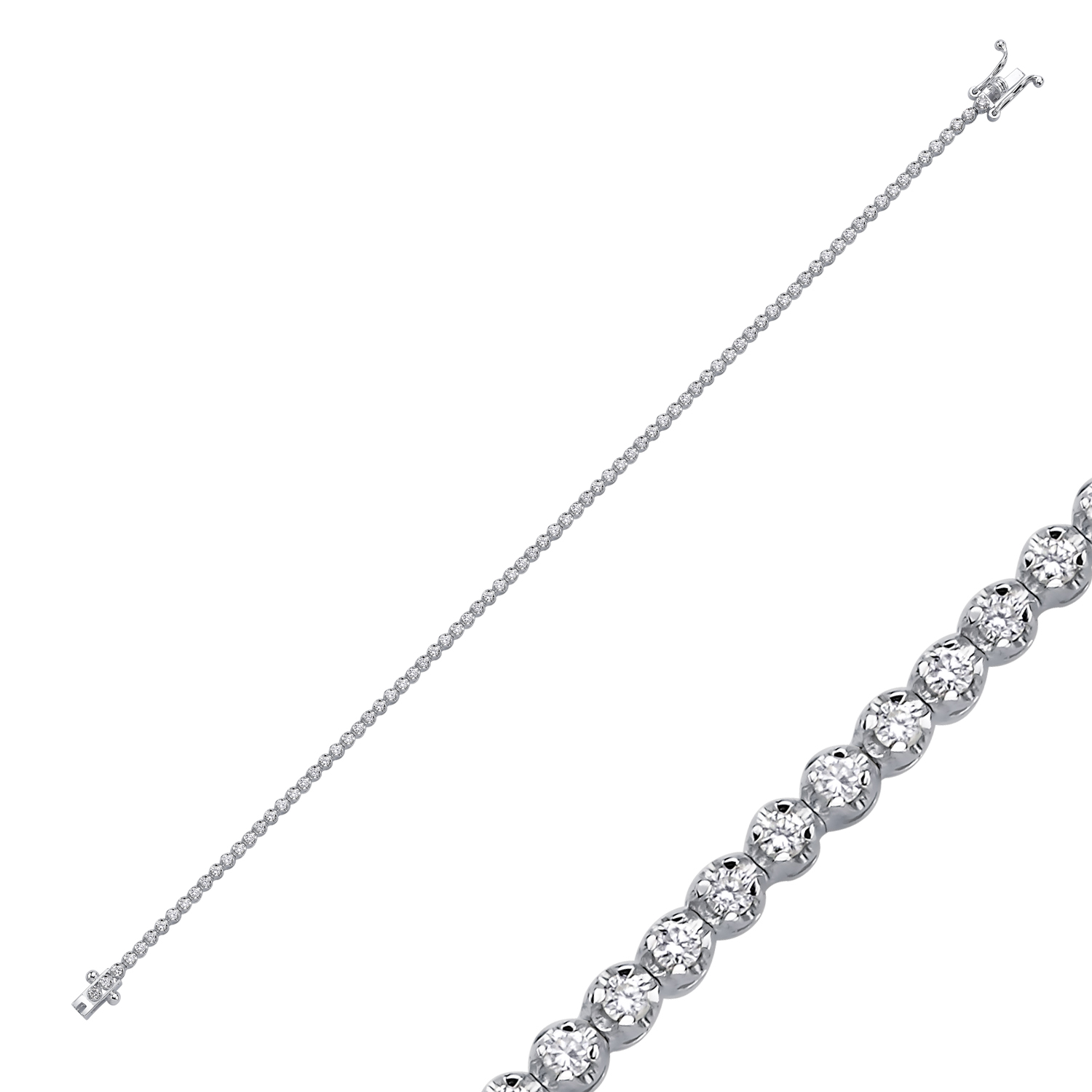 0,93 Karat Pırlanta Su Yolu Bileklik - LP08188