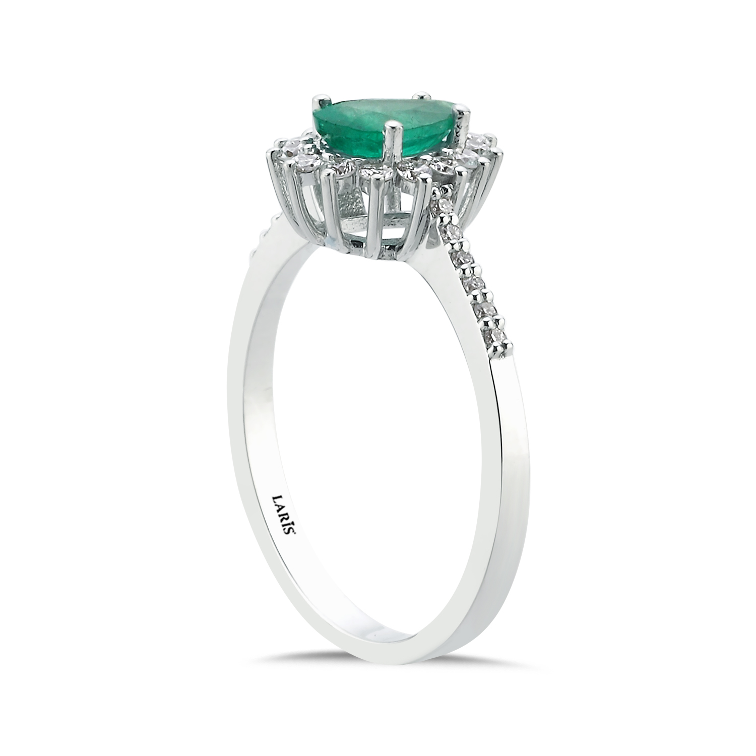 0,95 Karat Pırlanta Jasmine Zümrüt Yüzük - LP10286