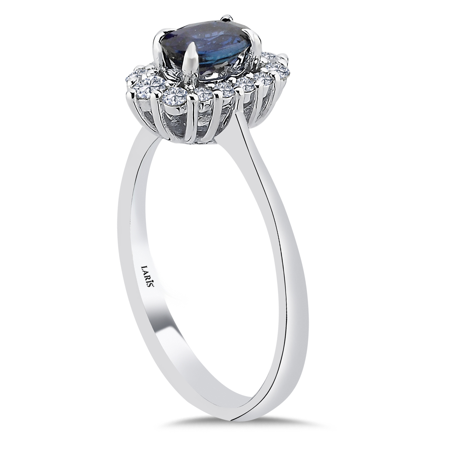 0.95 Karat Pırlanta Oval Royale Safir Yüzük - LP04804