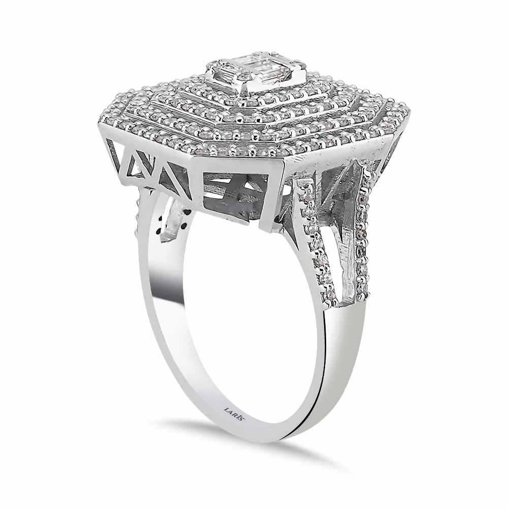 0,97 Karat Pırlanta Özel Tasarım Mega Baget Yüzük - LP10269