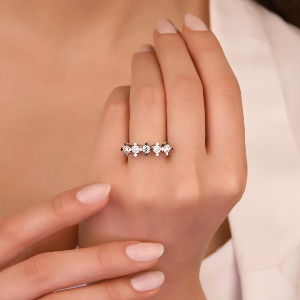 1,00 Karat Pırlanta Kare Tırnak Valiente Beştaş Yüzük - LP01239