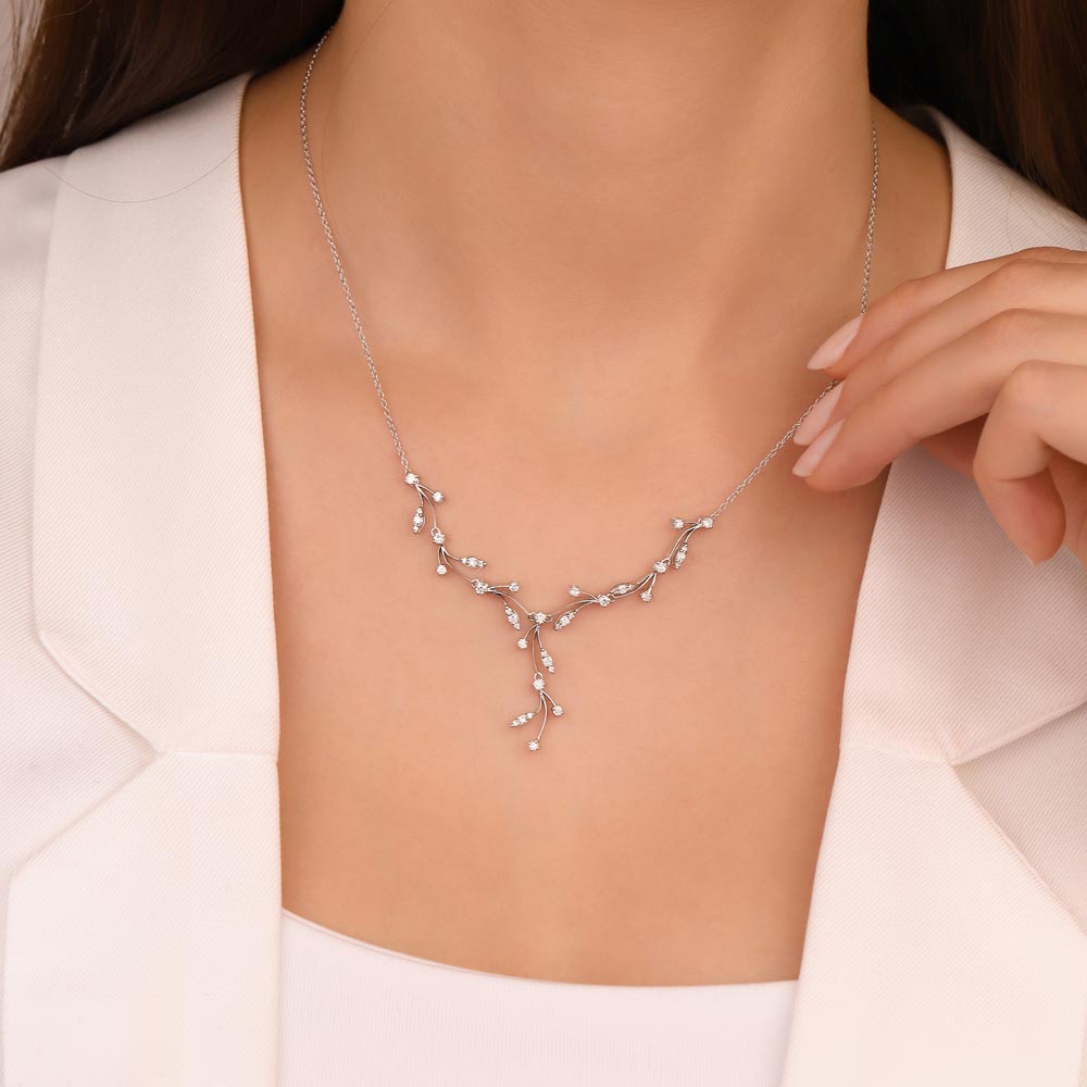 1,03 Karat Pırlanta Özel Tasarım Fantezi Çalı Kolye - LP05270