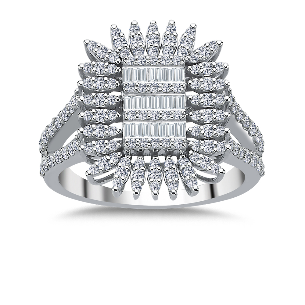 1,05 Karat Pırlanta Baget Zenith Tasarım Yüzük - LP06495