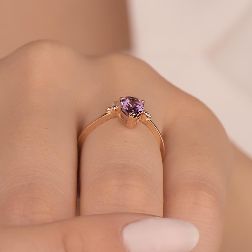 1,05 Karat Pırlanta Vintage Alexandrit Yüzük - LP11051