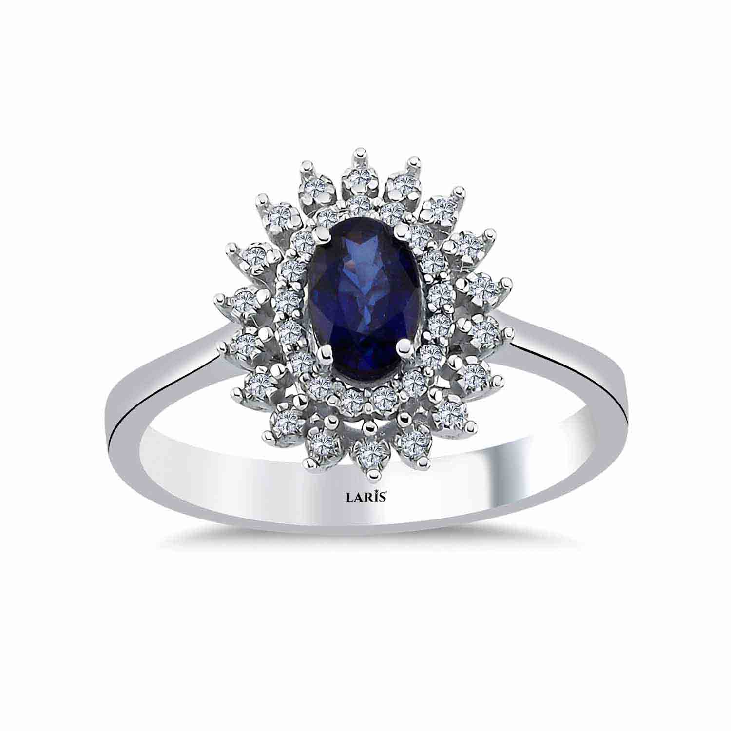 1,07 Karat Pırlanta Oval Royale Safir Yüzük - LP08849