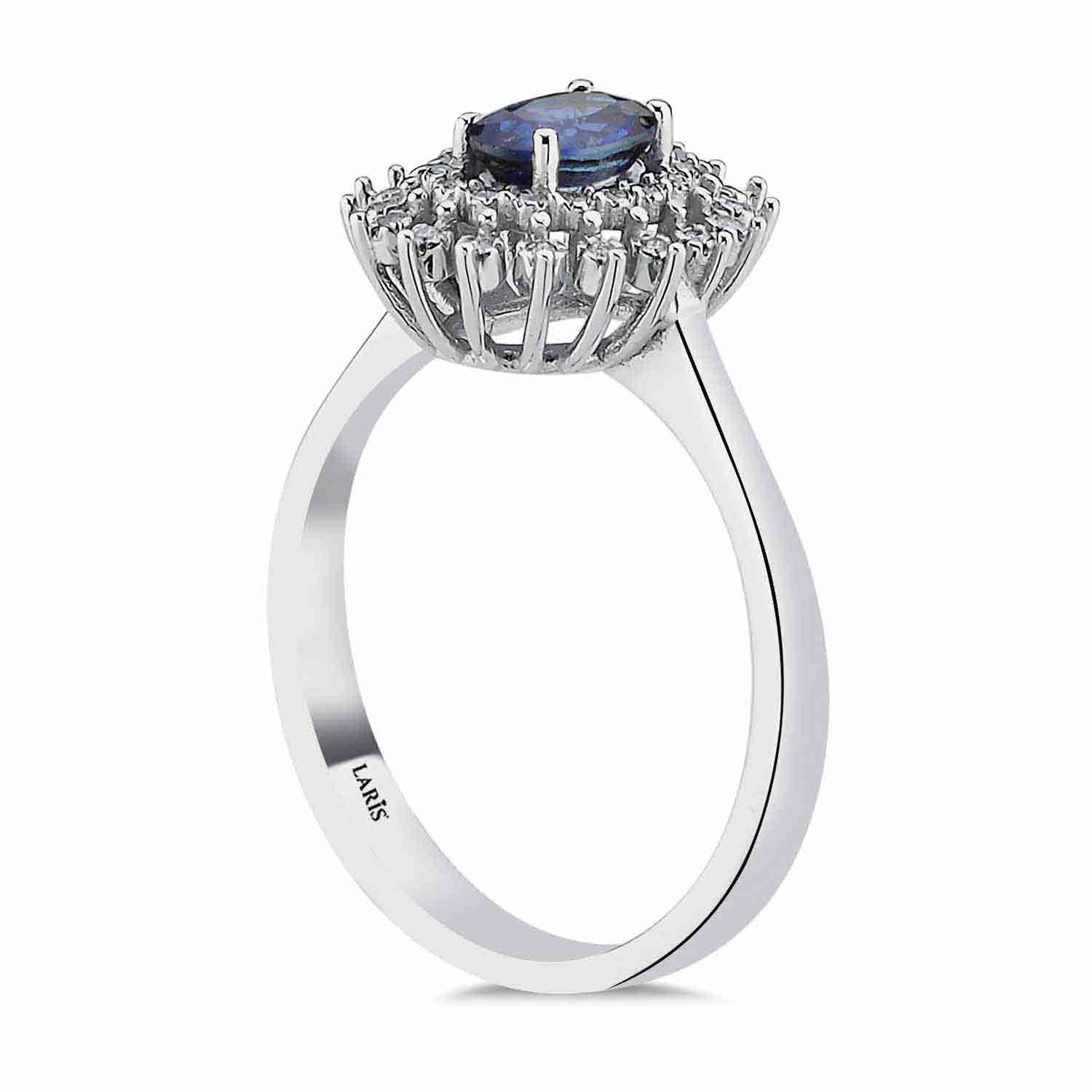 1,07 Karat Pırlanta Oval Royale Safir Yüzük - LP08849