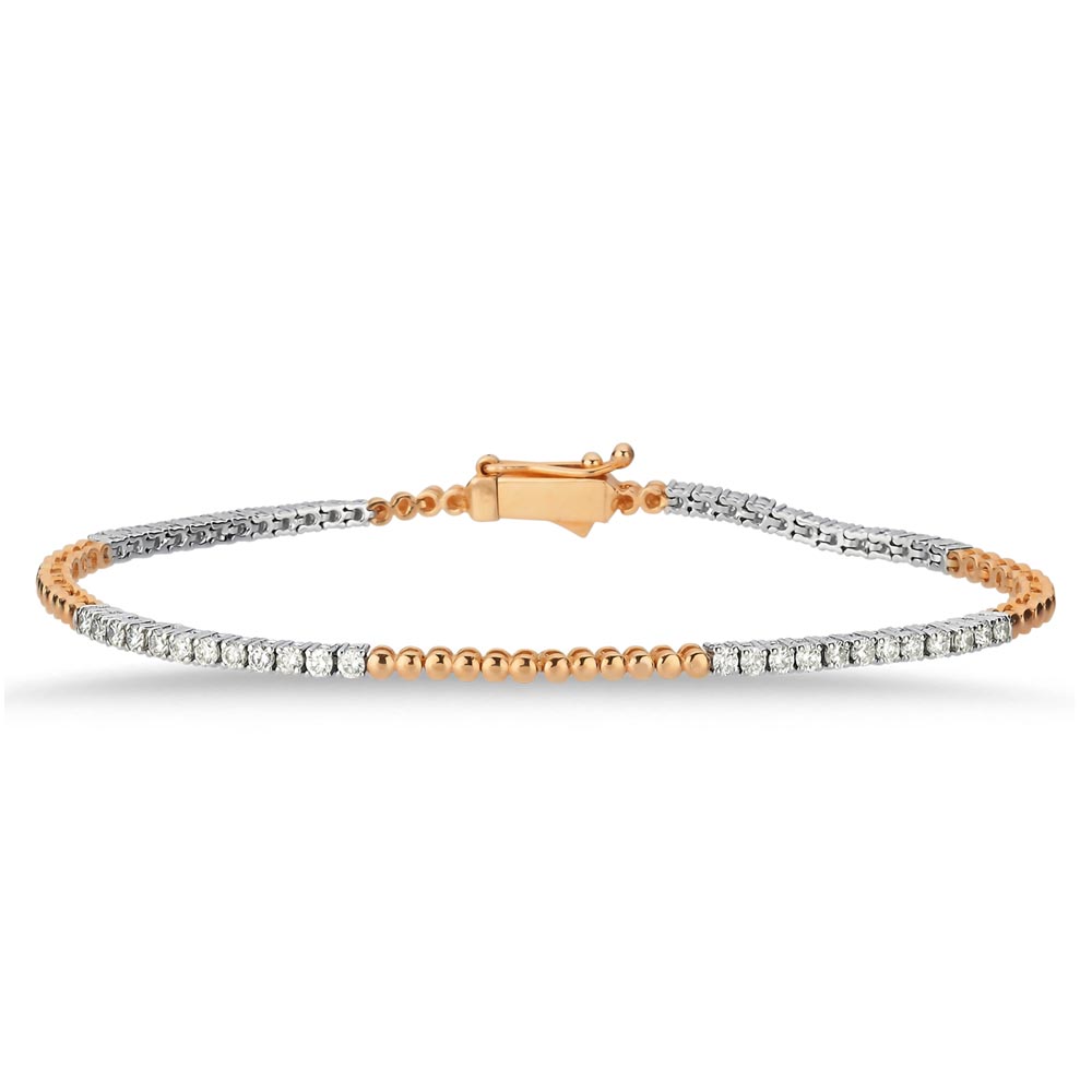 1.15 Karat Pırlanta Çift Renk Suyolu Bileklik - LP05342