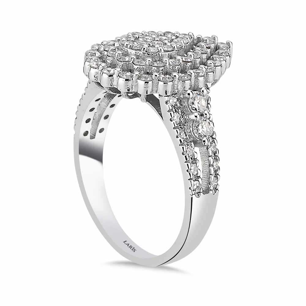 1,16 Karat Pırlanta Özel Tasarım Damla Coronet Yüzük - LP06831