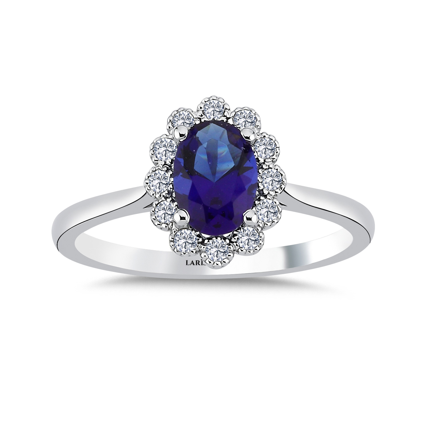 1.17 Karat Pırlanta Oval Royale Safir Yüzük - LP10287